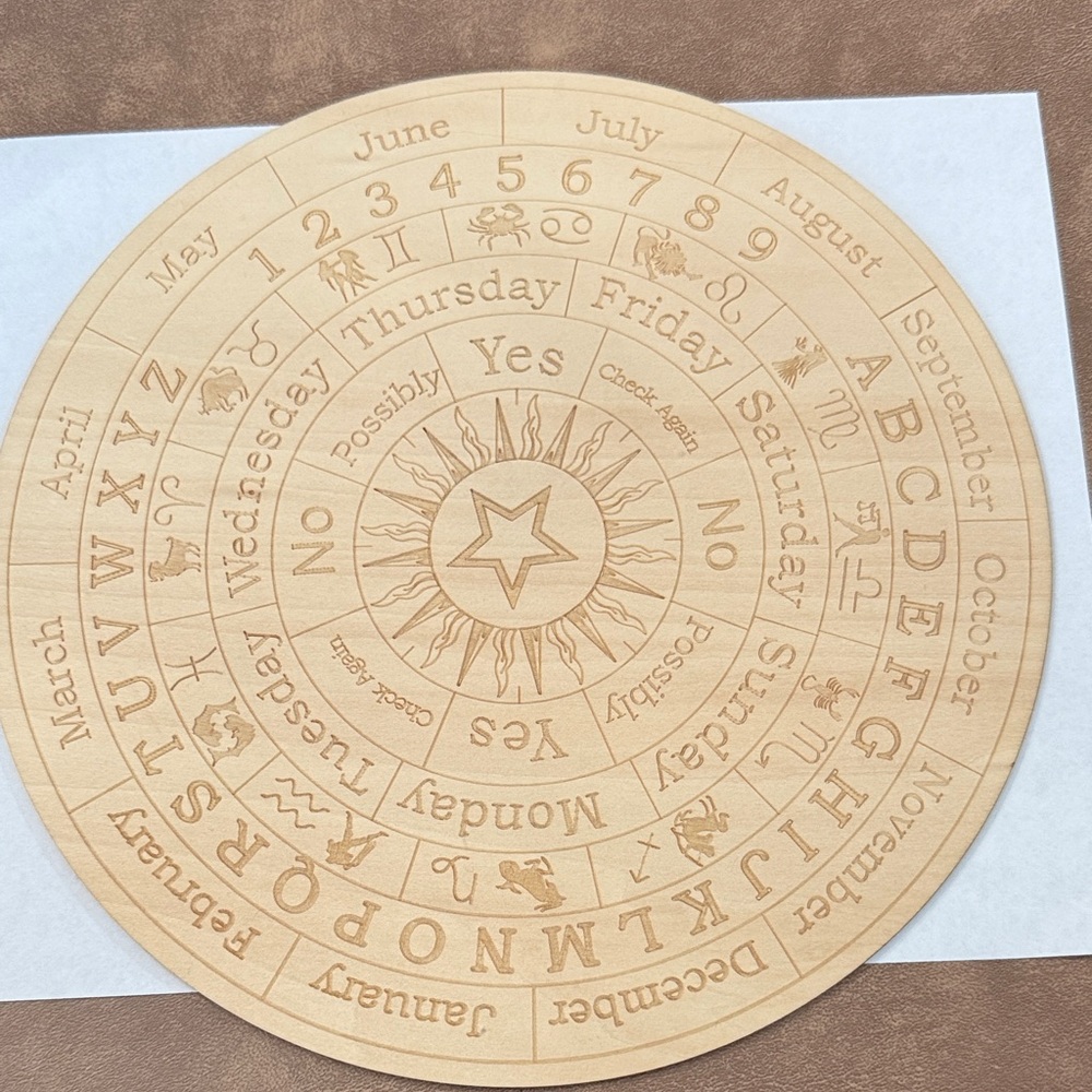 Wooden Pendulum/Divination Board